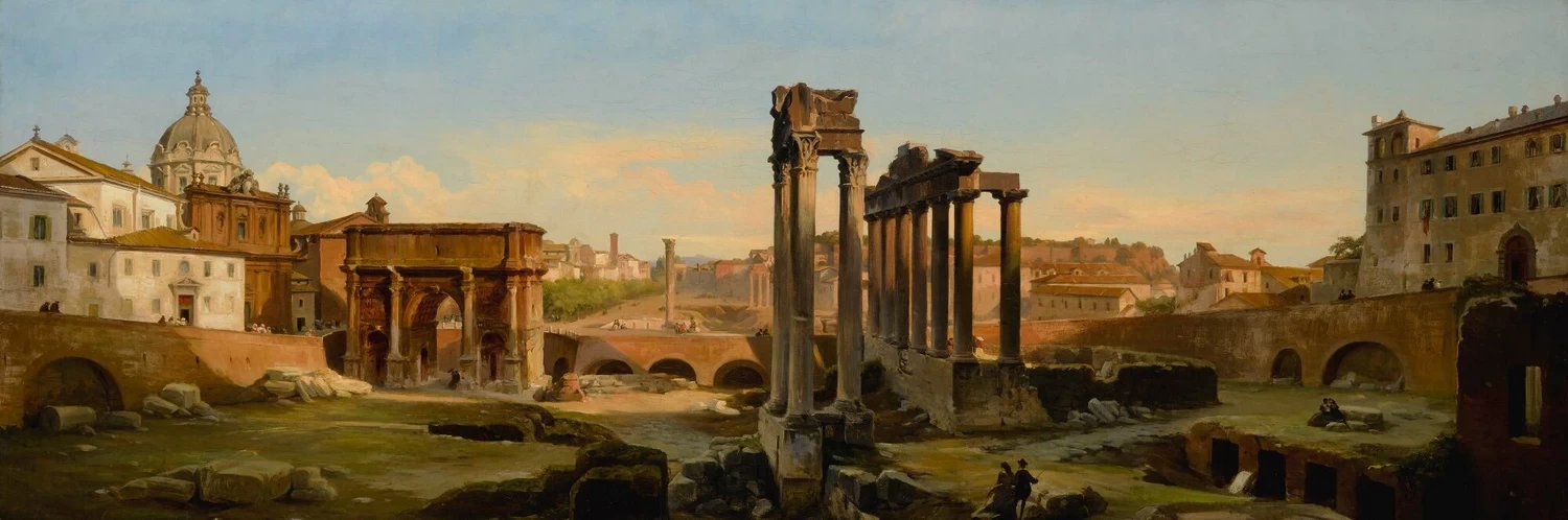 Roma, veduta del Foro nella luce pomeridiana